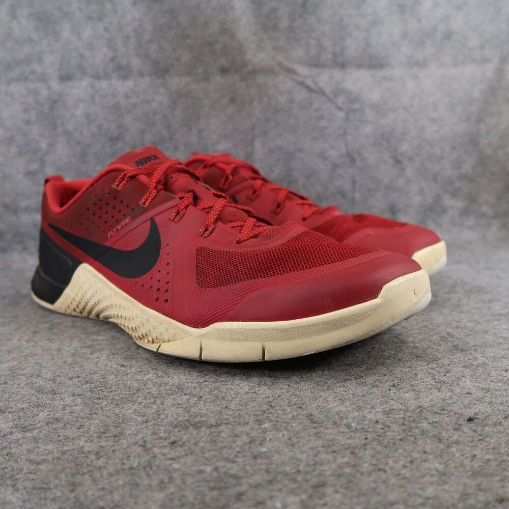 Nike Shoes Mens 14 Athletic Trainer Metcon 1 Sport Active Crossfit Gym Red Black